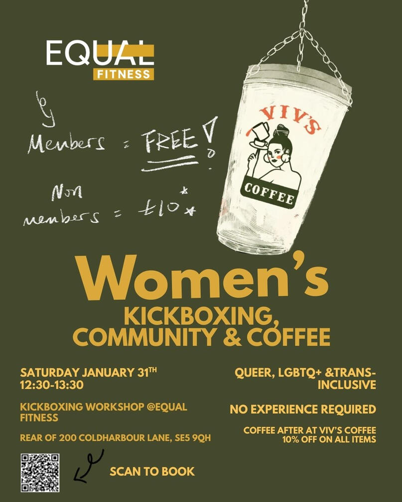 This 1-hour introductory workshop is designed to build confidence, communication, and spacial awareness. Through the fundamentals of self-defence, kickboxing, and Muay Thai. Led by Karina, the session takes place in a supportive, judgement-free, and LGBTQ+